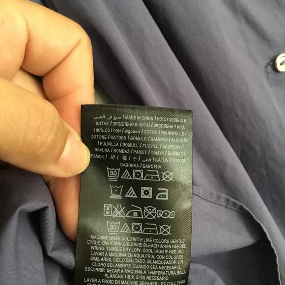 Marciano Maddie Poplin Off the Shoulder 100% Cotton Blue top Sz M - Picture 8 of 10